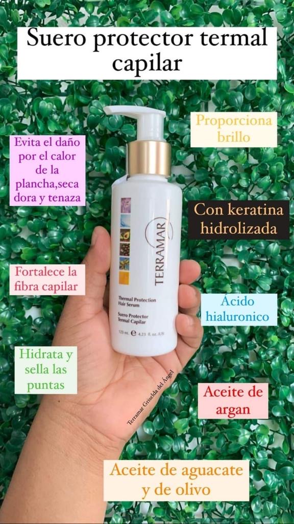 Thermal protection hair serum